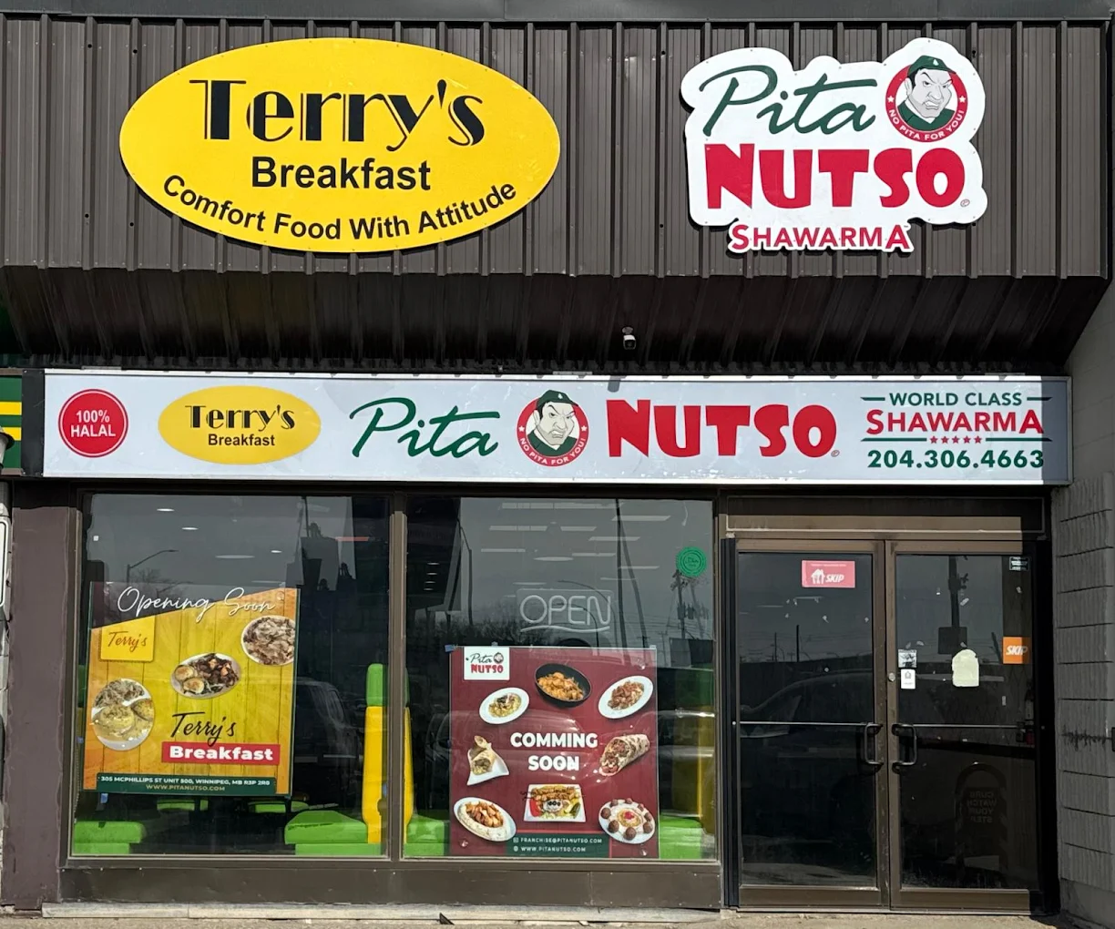 Pita Nutso Shawarma's signature dishes - Halal Mediterranean and breakfast in Winnipeg