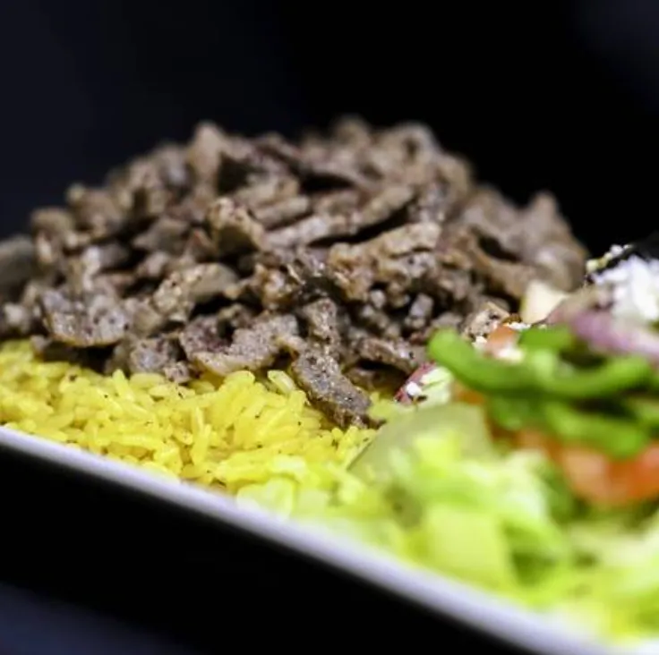 Delicious Half & Half Shawarma Platter at Pita Nutso Shawarma in Winnipeg, MB